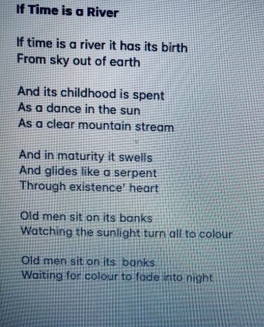 A very Old Song of Mine